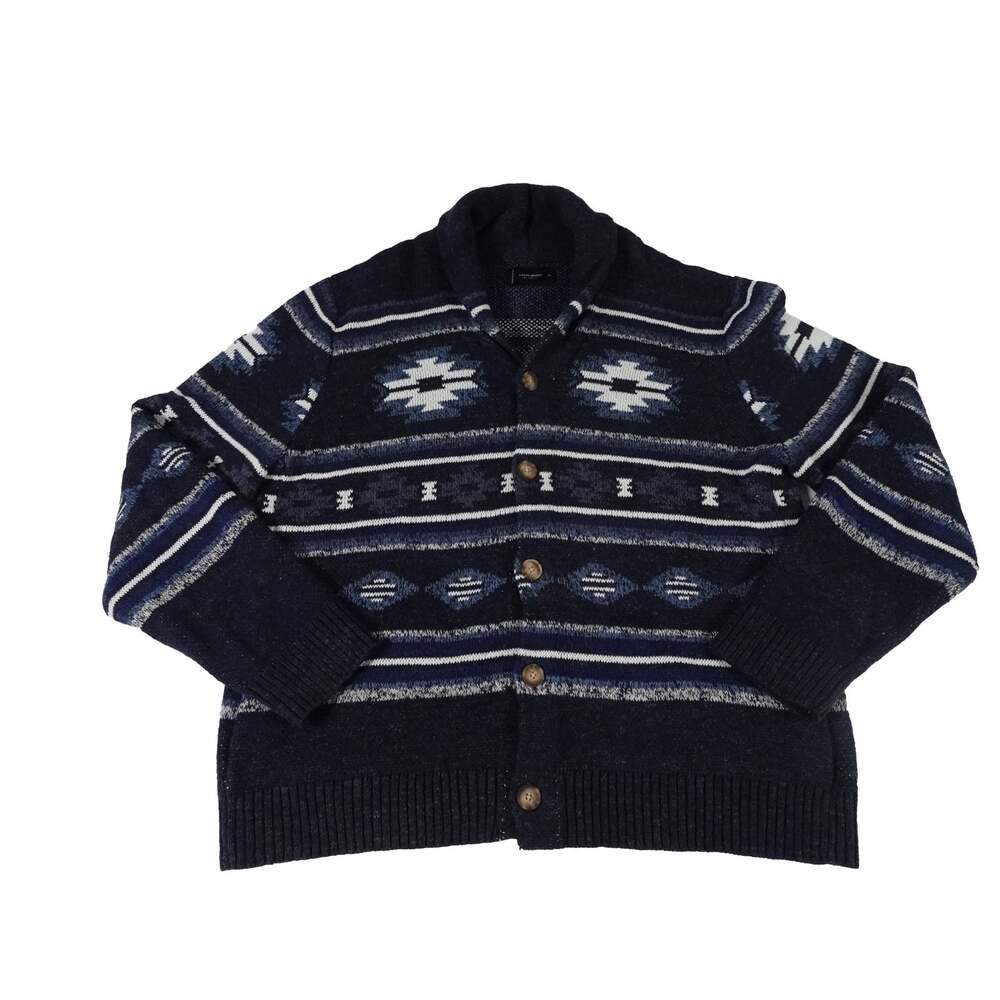 Lucky Brand Aztec South Western Native Button Cardigan Sweater Men's XL